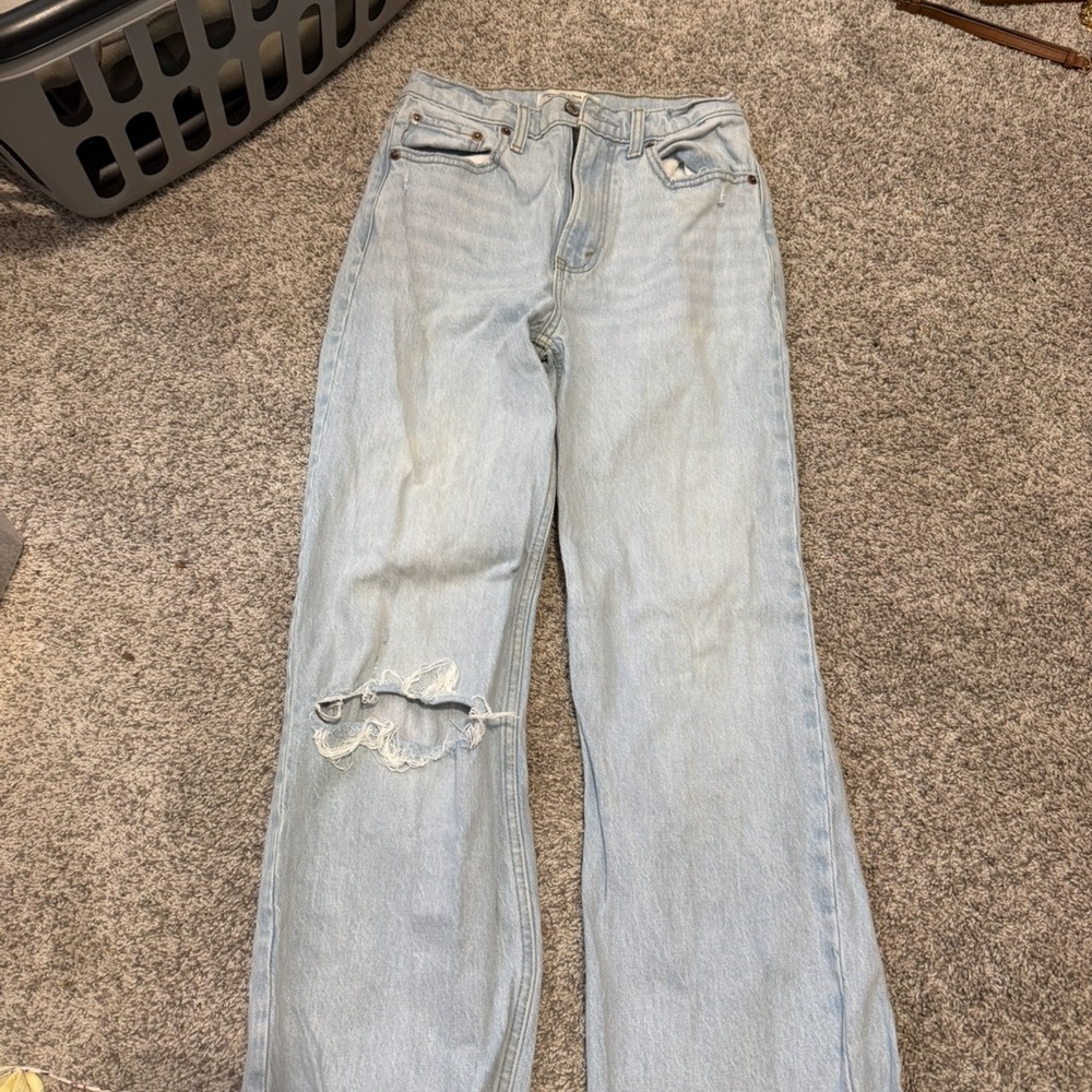 Abercrombie & Fitch Light Blue Straight Leg Jeans